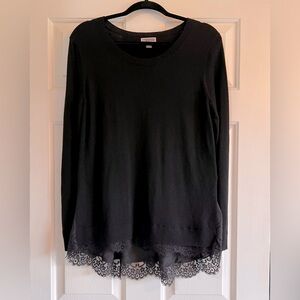 Chelsea 28 High-low Black Sweater Sz Medium